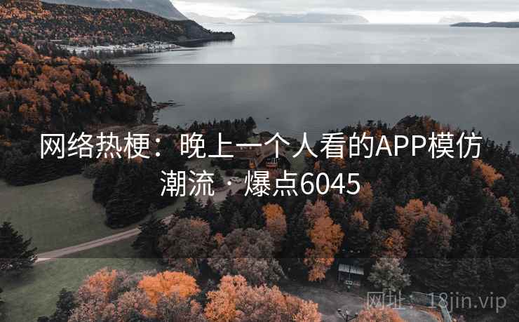 网络热梗：晚上一个人看的APP模仿潮流 · 爆点6045