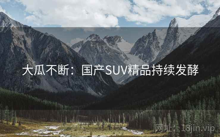 大瓜不断:国产SUV精品持续发酵